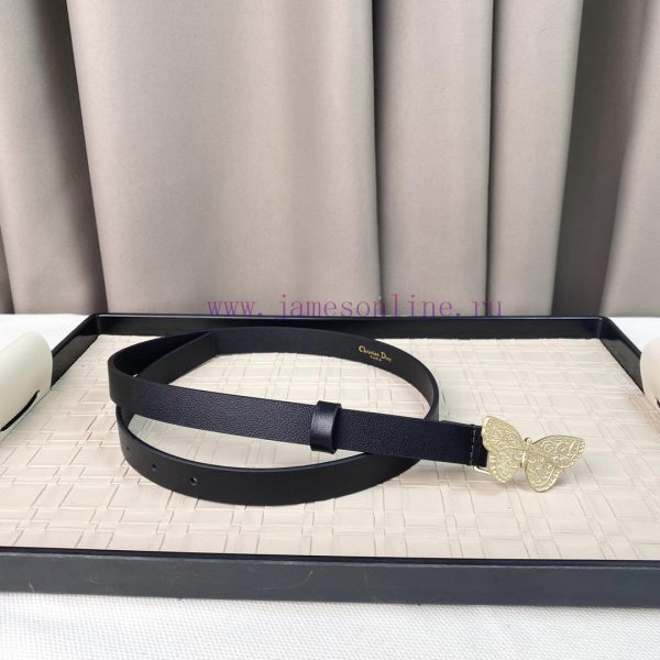Dior 24 Early Spring New C D Buckle Brass 🦋 Cowhide belt classic forever 2.0cm neijvxa8 - Image 7