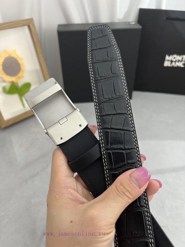 Montblanc Automatic BeltMaterial: Leather Belt with 100% Head Layer. The leather belt is gua pkihk7wz - Image 7