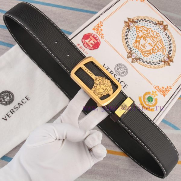 Belt belt Versace cowhide beltMen's belt material: 100% head layer cowhide belt, guaranteed 48bmz4vd - Image 5