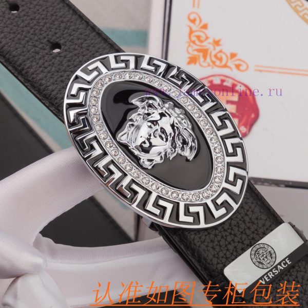 Belt belt Versace cowhide beltMen's belt material: 100% head layer cowhide belt, guaranteed siefkkoi - Image 6