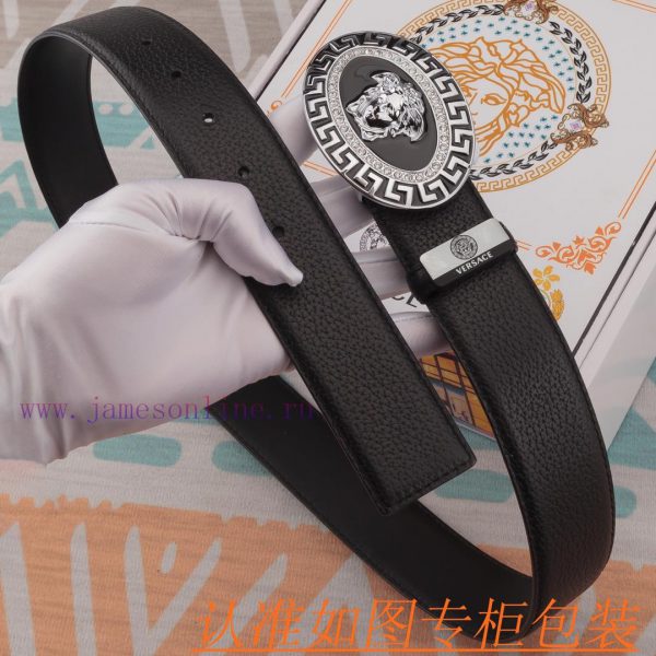 Belt belt Versace cowhide beltMen's belt material: 100% head layer cowhide belt, guaranteed siefkkoi - Image 7