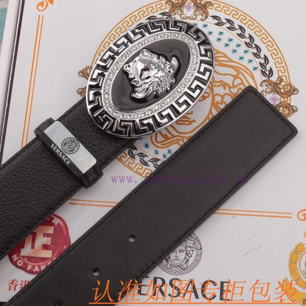 Belt belt Versace cowhide beltMen's belt material: 100% head layer cowhide belt, guaranteed siefkkoi - Image 8