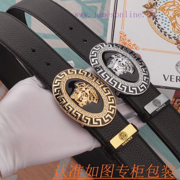 Belt belt Versace cowhide beltMen's belt material: 100% head layer cowhide belt, guaranteed siefkkoi - Image 10
