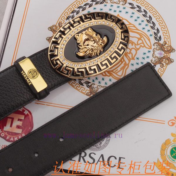 Belt belt Versace cowhide beltMen's belt material: 100% head layer cowhide belt, guaranteed 3n504k9i - Image 9