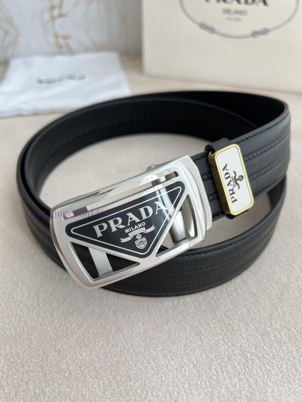 Prada PRADA Belt Automatic BeltAutomatic belt, classic acrylic pure steel material automatic 4gbcll9e