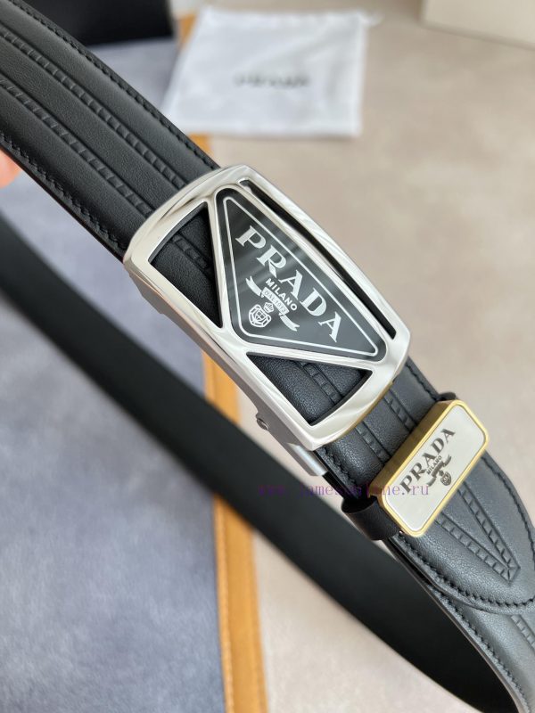 Prada PRADA Belt Automatic BeltAutomatic belt, classic acrylic pure steel material automatic 4gbcll9e - Image 4
