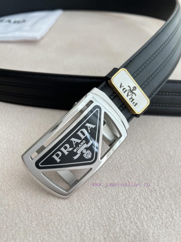 Prada PRADA Belt Automatic BeltAutomatic belt, classic acrylic pure steel material automatic 4gbcll9e - Image 8
