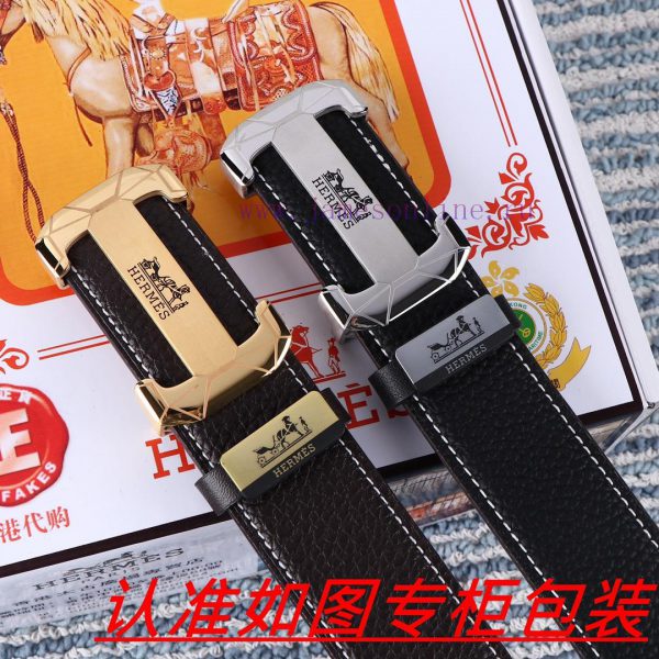 Men's belt HermesMen's leather belt is made of 100% head layer cowhide, ensuring that the 24 gqemin2n