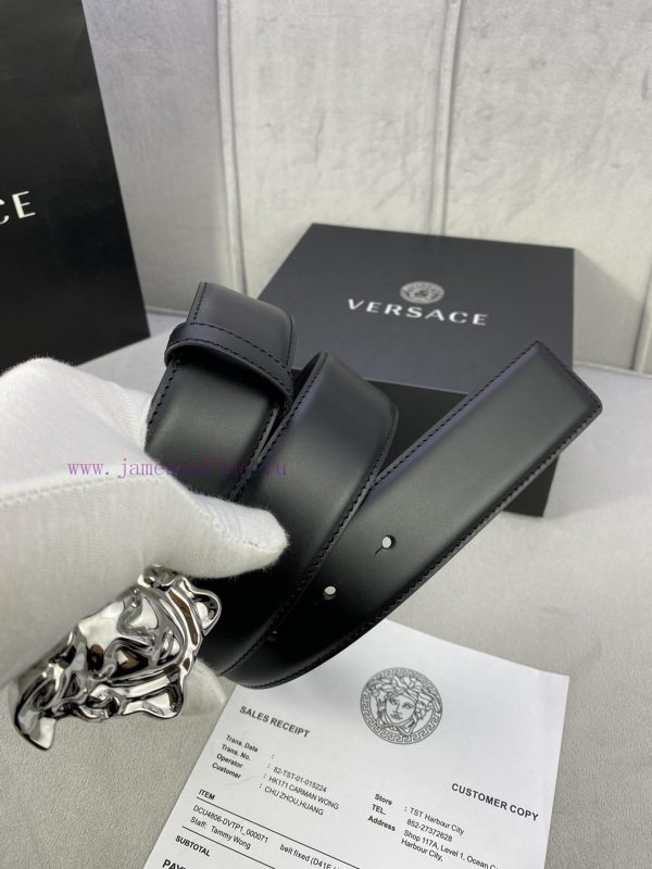 ️, Width 4.0cm Versace This original Versace belt is adorned with the Versace logo 3D Medusa kcd4qr0w - Image 7