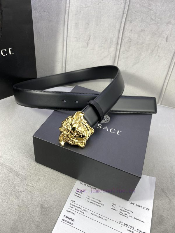 ️, Width 4.0cm Versace This original Versace belt is adorned with the Versace logo 3D Medusa scrzsp82 - Image 5