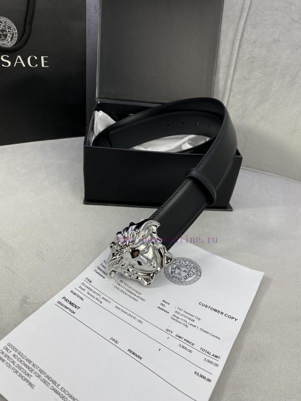 ️, Width 4.0cm Versace This original Versace belt is adorned with the Versace logo 3D Medusa kcd4qr0w - Image 10