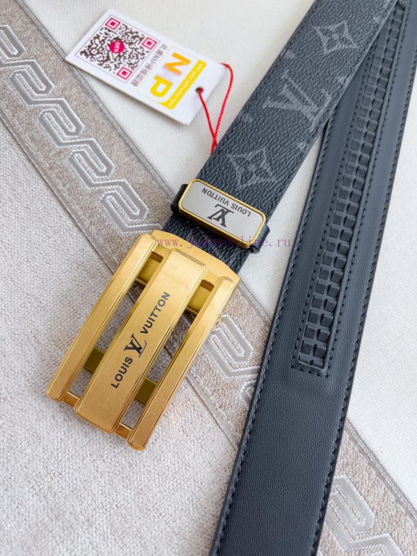 LV... Louis Vuitton Belt ️ Automatic BeltAutomatic buckle, made of pure steel material, with eo4tyume - Image 7