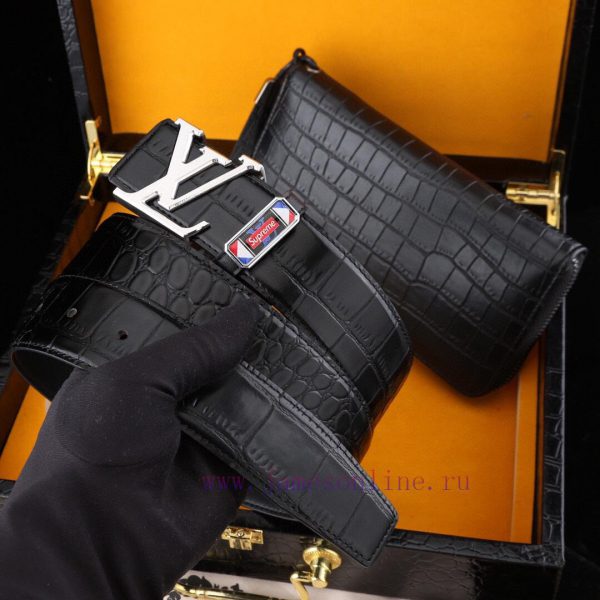 MADE IN FRANCEWooden box with accompanying picturesL @ Belt+Wallet SetBuckle material: Two t v31cwecz