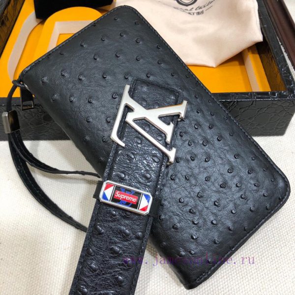MADE IN FRANCEWooden box with accompanying picturesL @ Belt+Wallet SetBuckle material: Two t 7pr7d71b