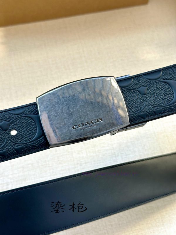 The 3.7cm wide COACH double-sided belt is made of sports calf leather and comes with a class kj9egb54 - Image 6