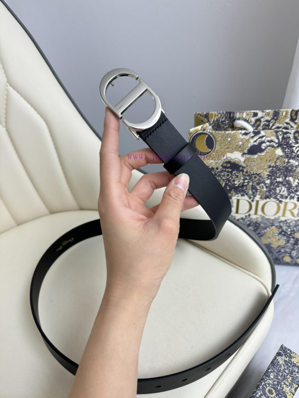 Dior 3.0cm belt with double-sided original cowhide and CD signature buckle 24abzqad
