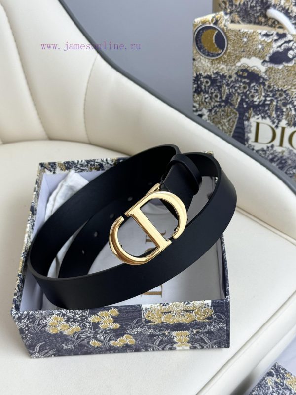Dior 3.0cm belt with double-sided original cowhide and CD signature buckle mpofi2a3 - Image 5