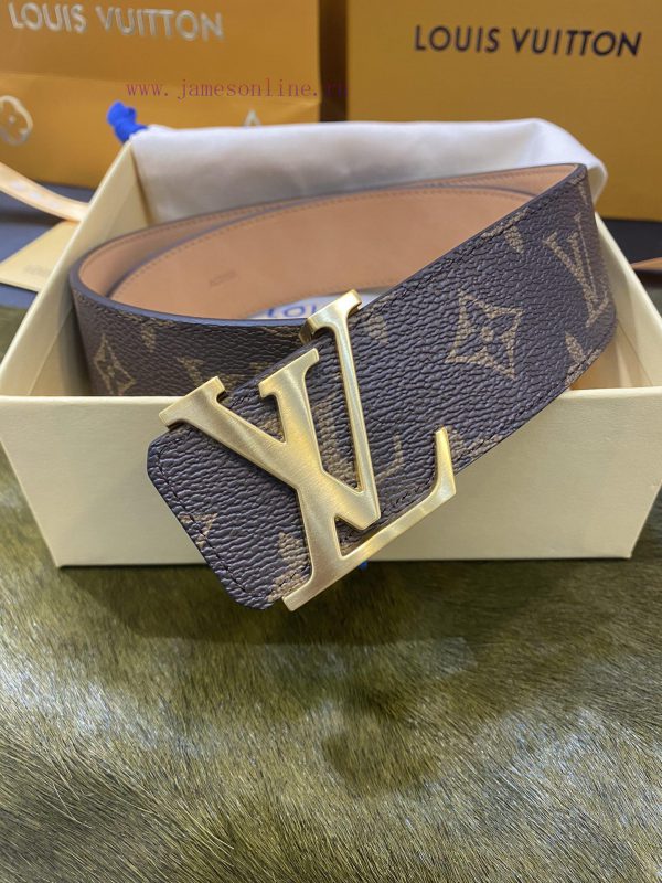 Belt and belt LV classic sand bottom Louis 4.0 CM unique design style simple and generous qu 48jo9d2l - Image 4
