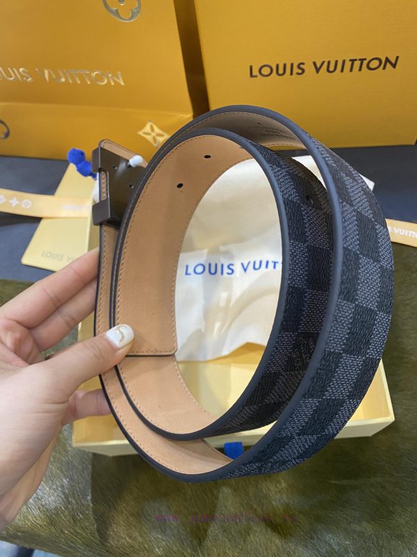 Belt and belt LV classic sand bottom Louis 4.0 CM unique design style simple and generous qu qixvyzu1 - Image 7