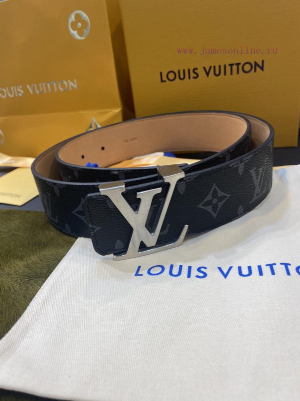 Belt and belt LV classic sand bottom Louis 4.0 CM unique design style simple and generous qu ps68gbdm - Image 4