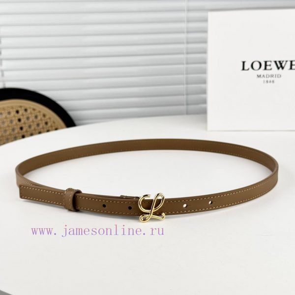 Loewe W2024Ss autumn and winter new smooth calf leather belt with L letter combination needl 47s8wjza