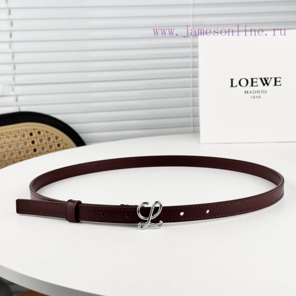 Loewe W2024Ss autumn and winter new smooth calf leather belt with L letter combination needl 6xznf45i