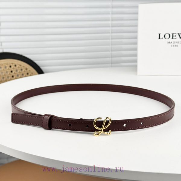 Loewe W2024Ss autumn and winter new smooth calf leather belt with L letter combination needl n2wgbr7c