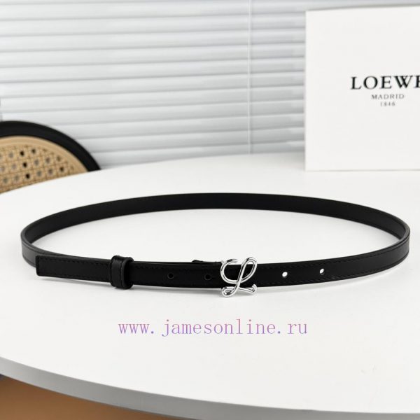 Loewe W2024Ss autumn and winter new smooth calf leather belt with L letter combination needl jhqz6r5k