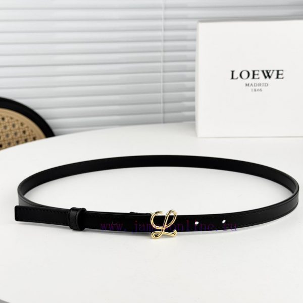 Loewe W2024Ss autumn and winter new smooth calf leather belt with L letter combination needl 2h10iria