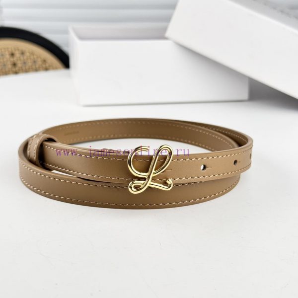 Loewe W2024Ss autumn and winter new smooth calf leather belt with L letter combination needl oxwu61pw - Image 7