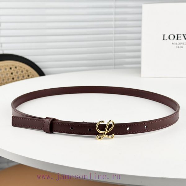 Loewe W2024Ss autumn and winter new smooth calf leather belt with L letter combination needl 1uvqegg0