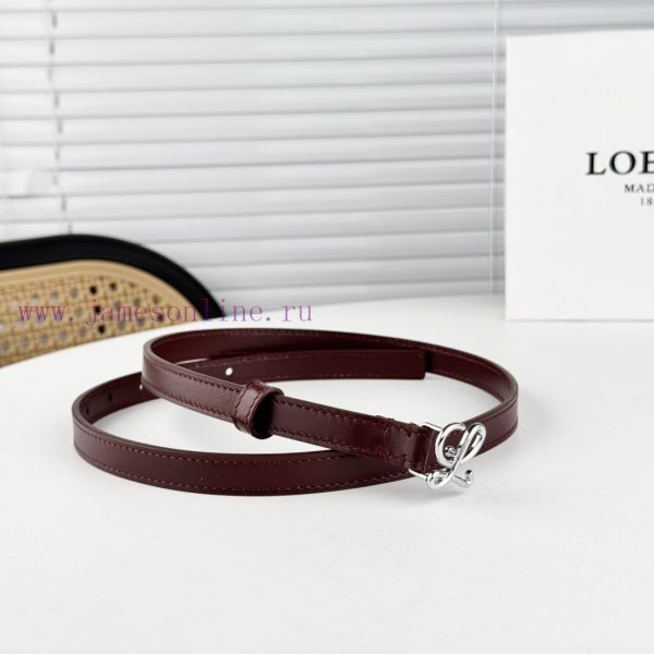 Loewe W2024Ss autumn and winter new smooth calf leather belt with L letter combination needl phl2ej4n - Image 3